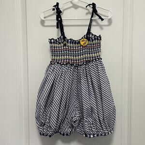 Clan C Bubble Smocked Zigzag Romper Size 12M